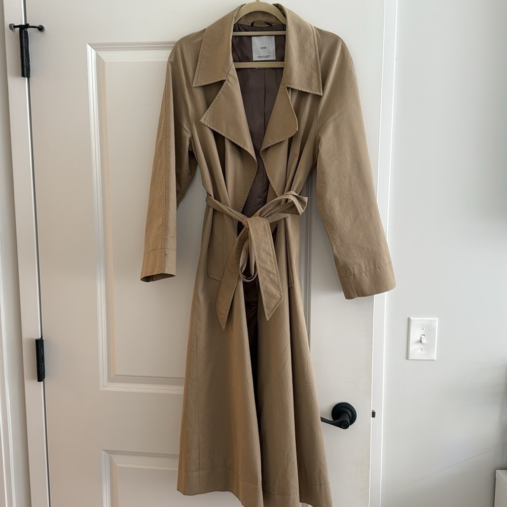 Mango Tie Belt Trench